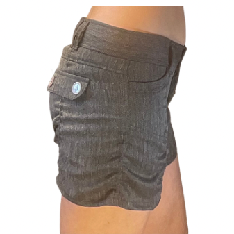 Jenny Shorts in Indigo Herringbone
