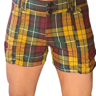 Jenny Shorts in Golden Scotch Plaid
