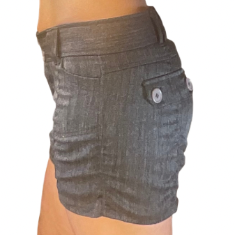 Jenny Shorts in Indigo Herringbone