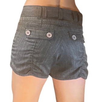Jenny Shorts in Indigo Herringbone