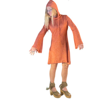 Adrienne Dress in Burnt Orange Confetti