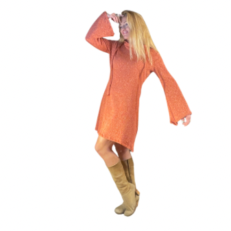 Adrienne Dress in Burnt Orange Confetti