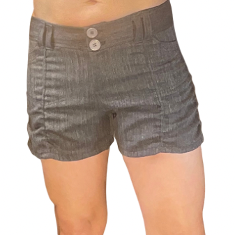 Jenny Shorts in Indigo Herringbone