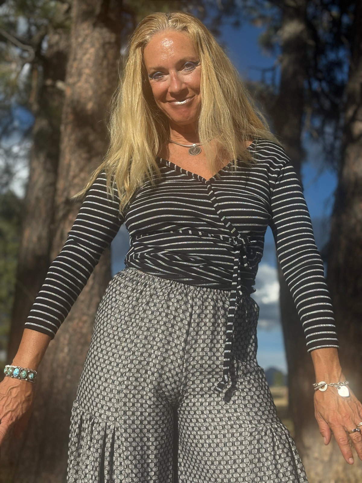 Jazz Wrap and Sandy Pants in Midnight