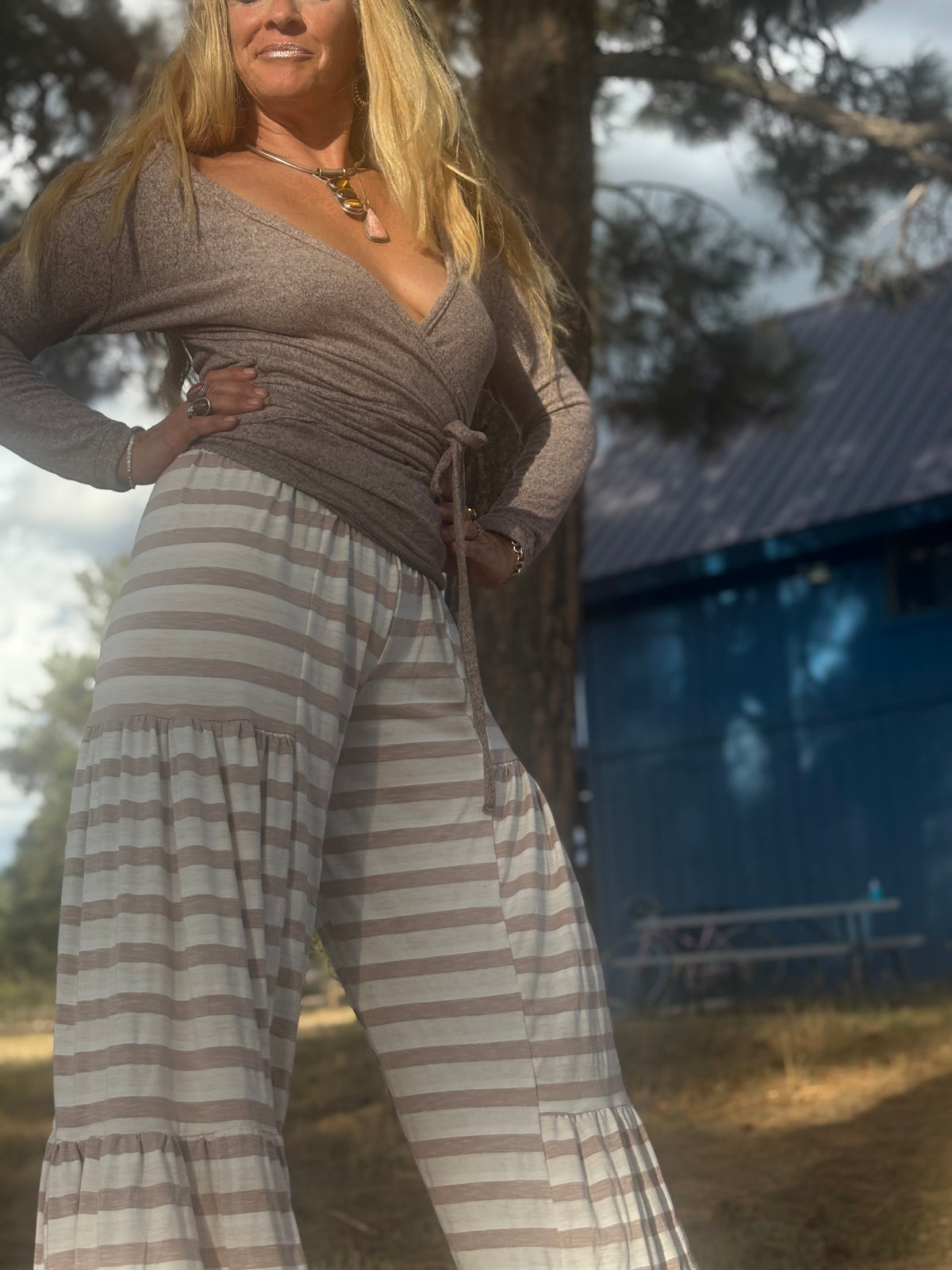 A Sandy Pants in Sandstone Stripes
