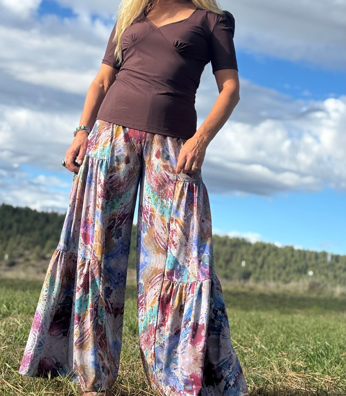 Elizabeth Top in Forest Moss