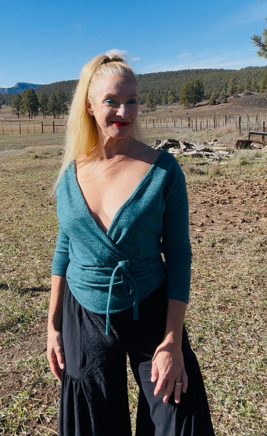 Introducing the Jazz Wrap Sweater: Effortless Warmth, Artful Design