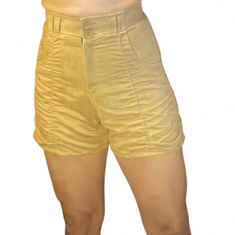 Lucy Shorts in  Beige Plush