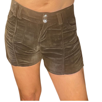 Jenny Shorts in Charcoal Velour