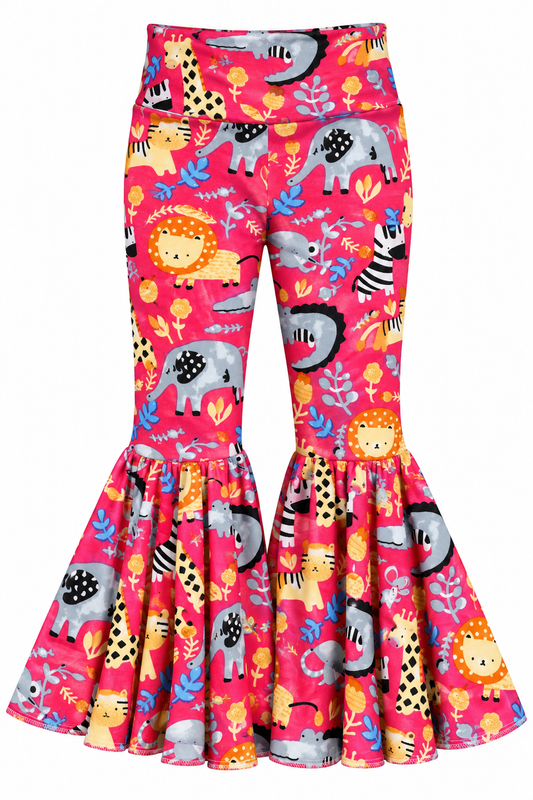 Li’l Daisy Bell Pants in Magenta Safari