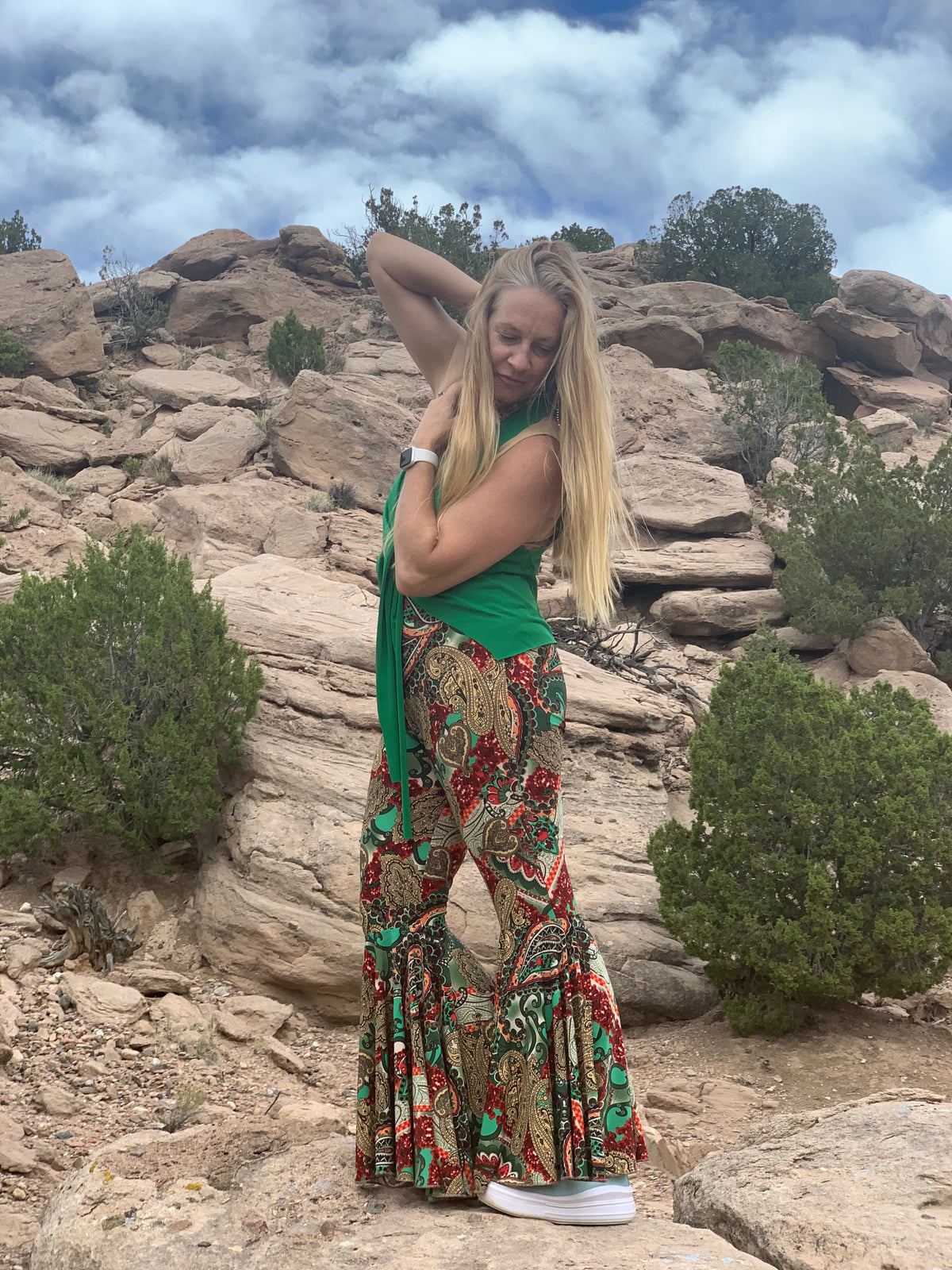 Daisy Bell Pants in Holiday Paisley