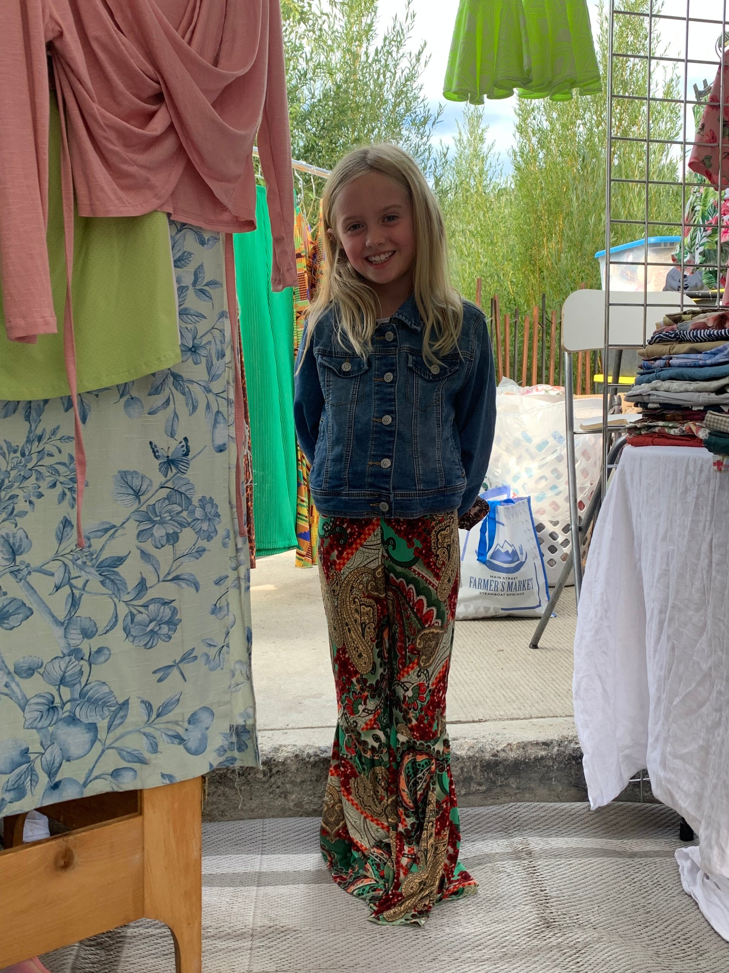 Lil Daisy Bell Pants in Holiday Paisley