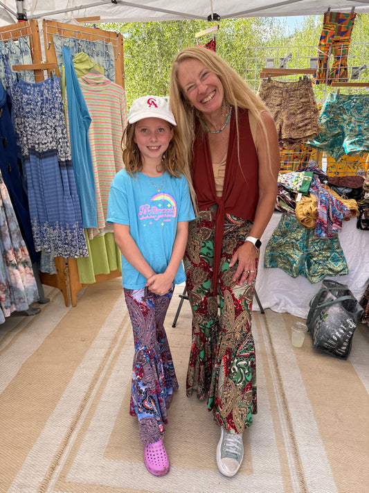 Lil Daisy Bell Pants in Holiday Paisley