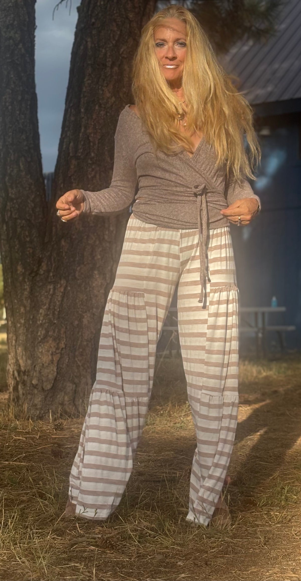 A Sandy Pants in Sandstone Stripes