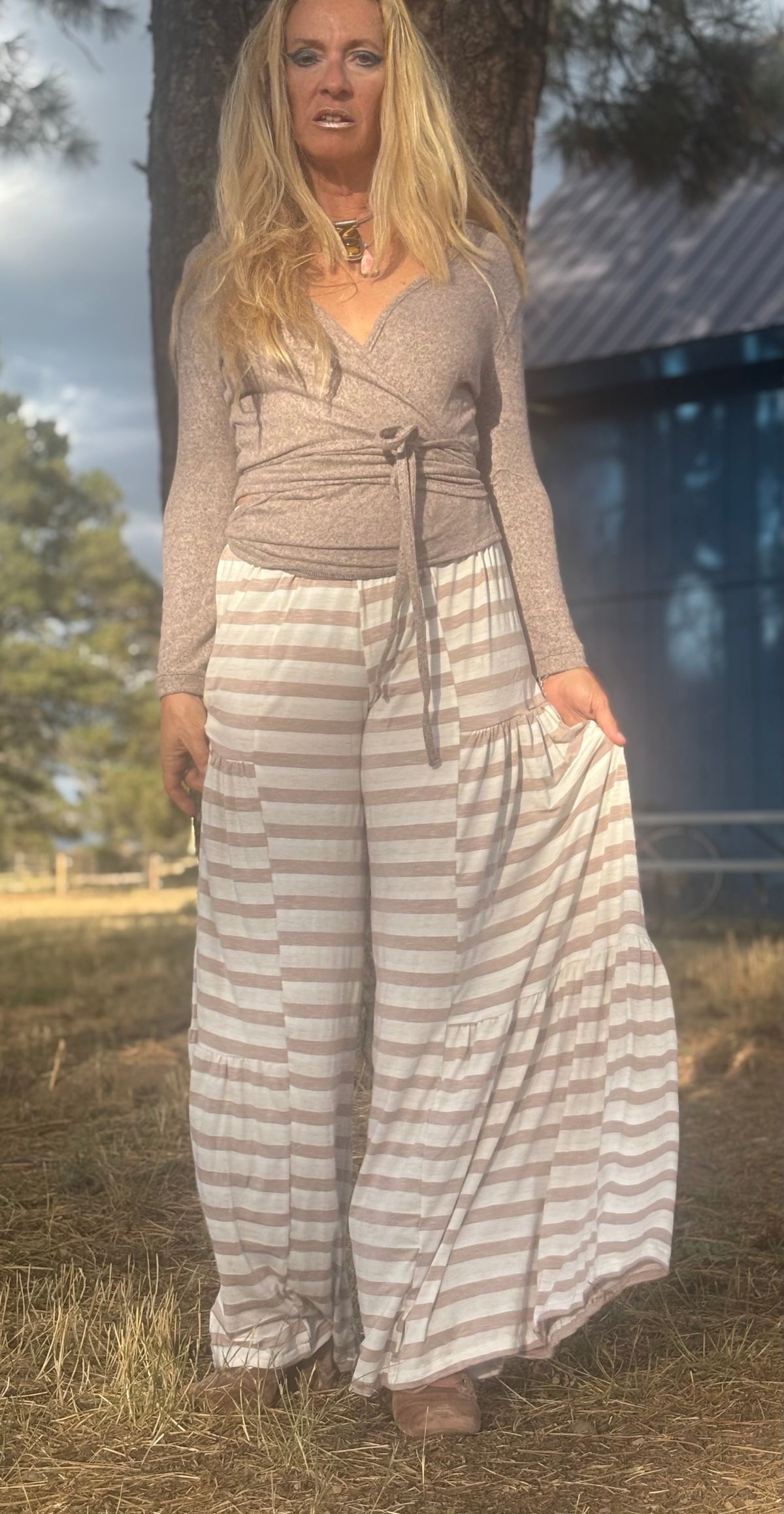 A Sandy Pants in Sandstone Stripes