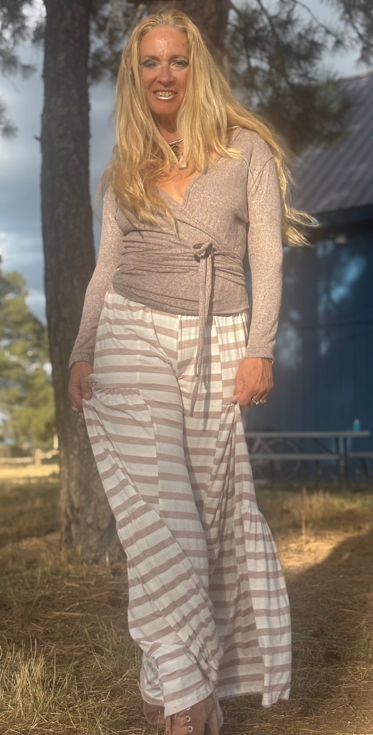 A Sandy Pants in Sandstone Stripes