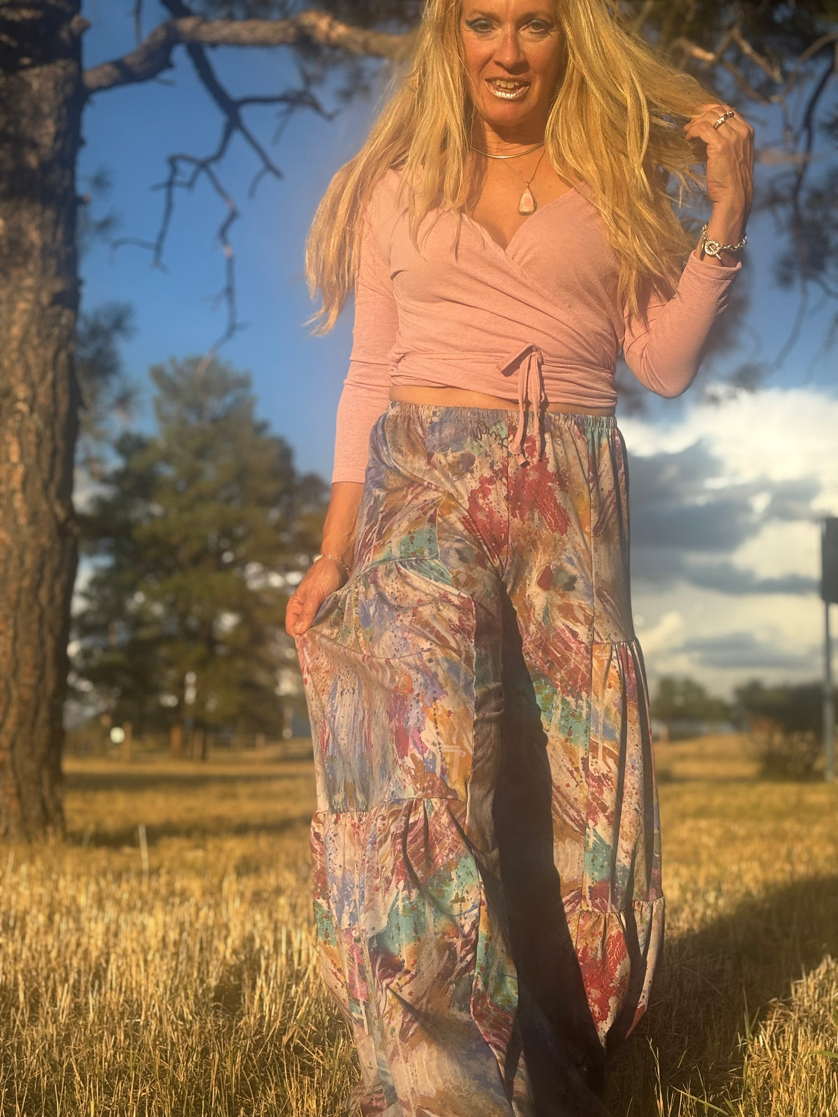 Jazz Wrap Sweater in Soft Pink
