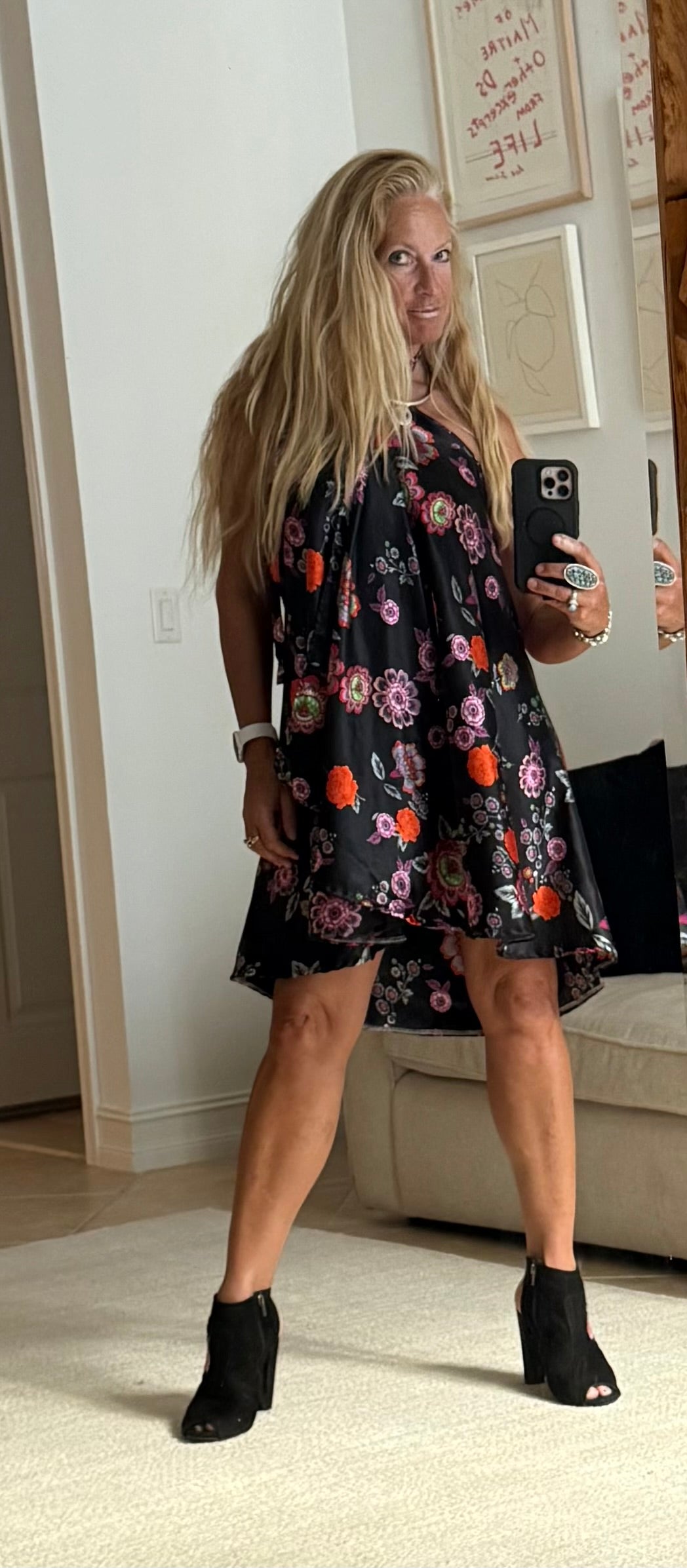 Camelion Skirt in Midnight Blossom