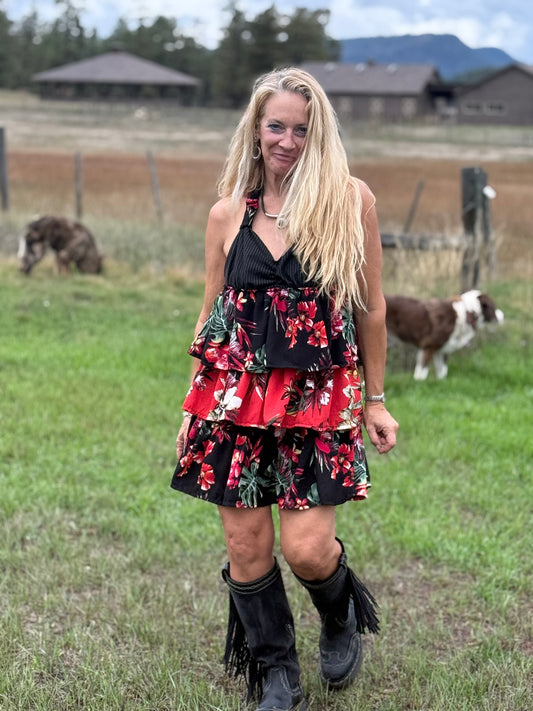 A Babydoll Dress in Spanish Flair