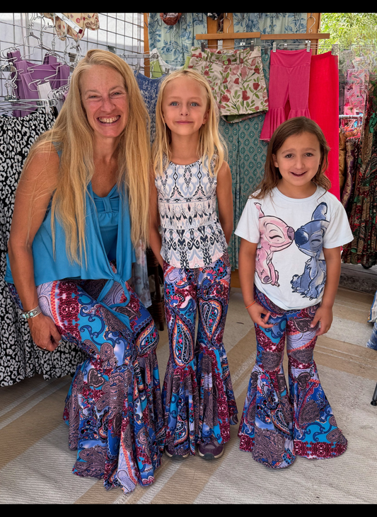 Lil Daisy Bell Pants in Super Paisley